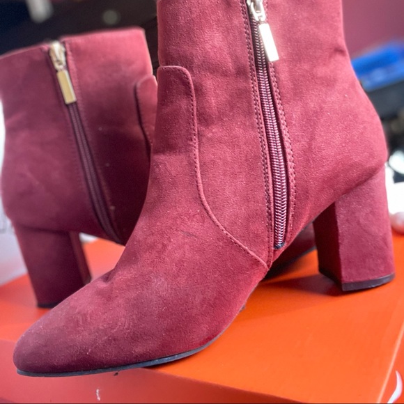 Primark Side Zip Booties - Red Size 8 - Picture 11 of 11